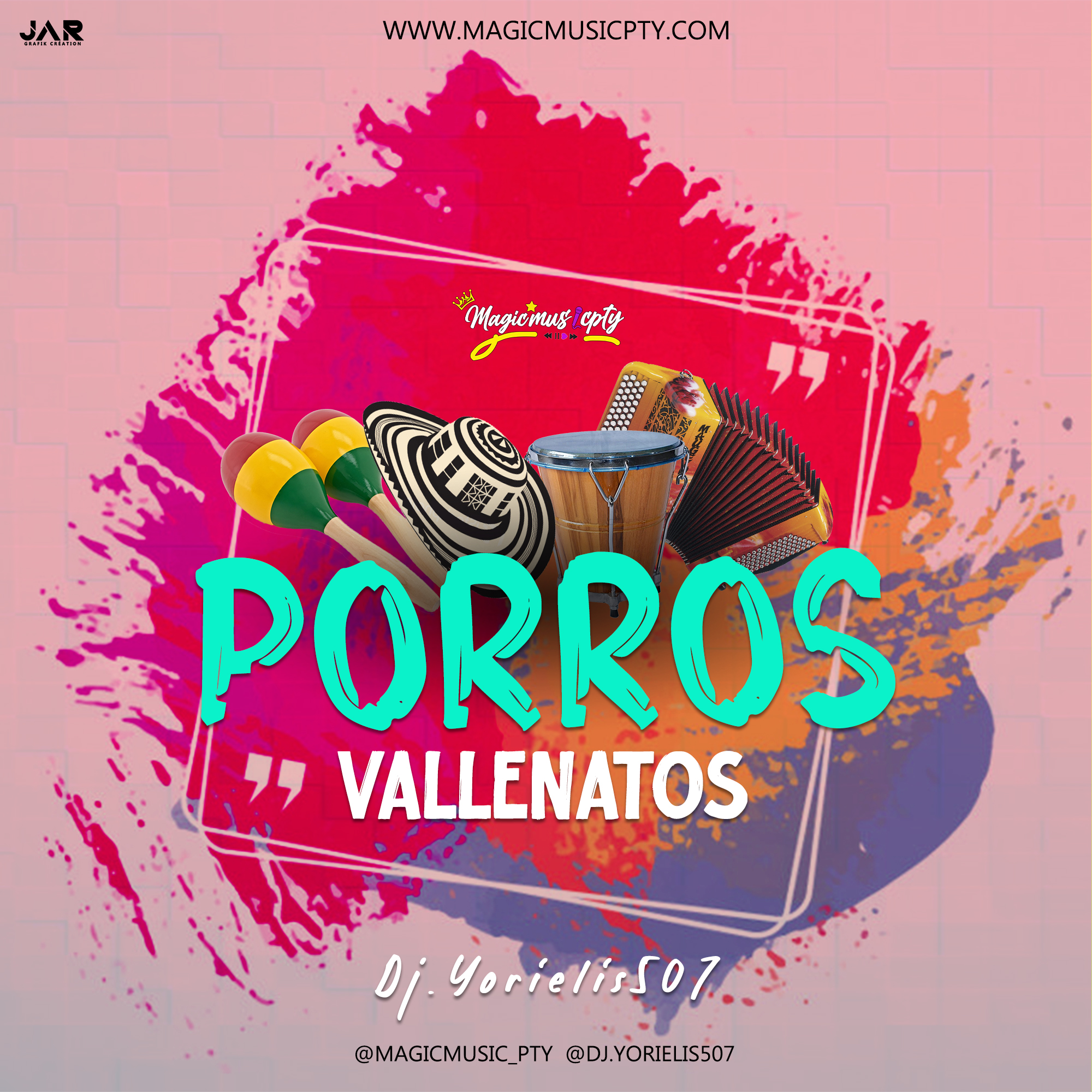 Cover de Porros Vallenatos Mix - Dj.Yorielis507